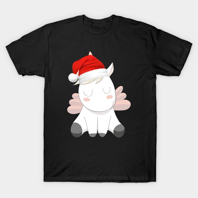 Unicorn Christmas Shirt Girls Women Xmas Gifts Cute Kawaii T-Shirt by mo designs 95